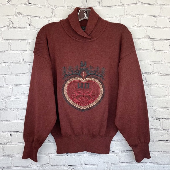 Vintage Bogner Scandinavian Wool Ski Sweater Sz M - Picture 1 of 9
